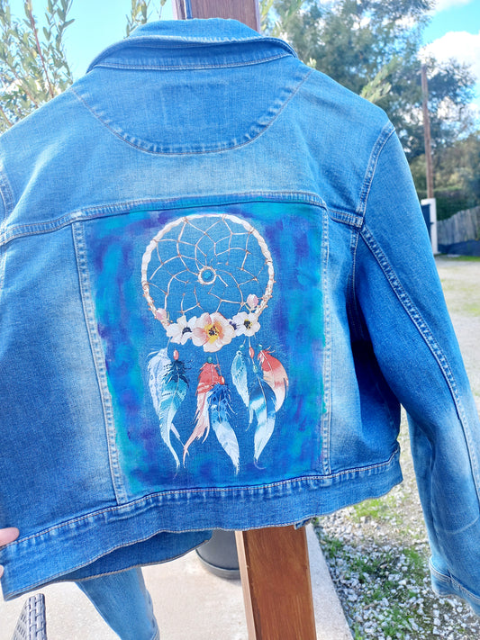Veste en jeans Attrapes rêves taile 46