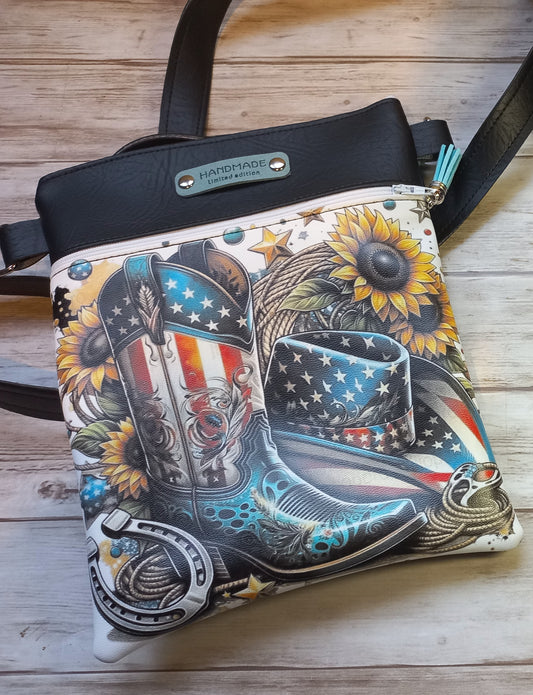 Pochette Nomade Country botte bleu