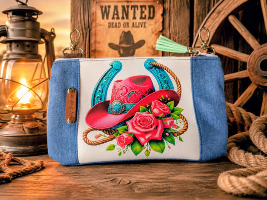 Mini pochette Chapeau rose fer à cheval