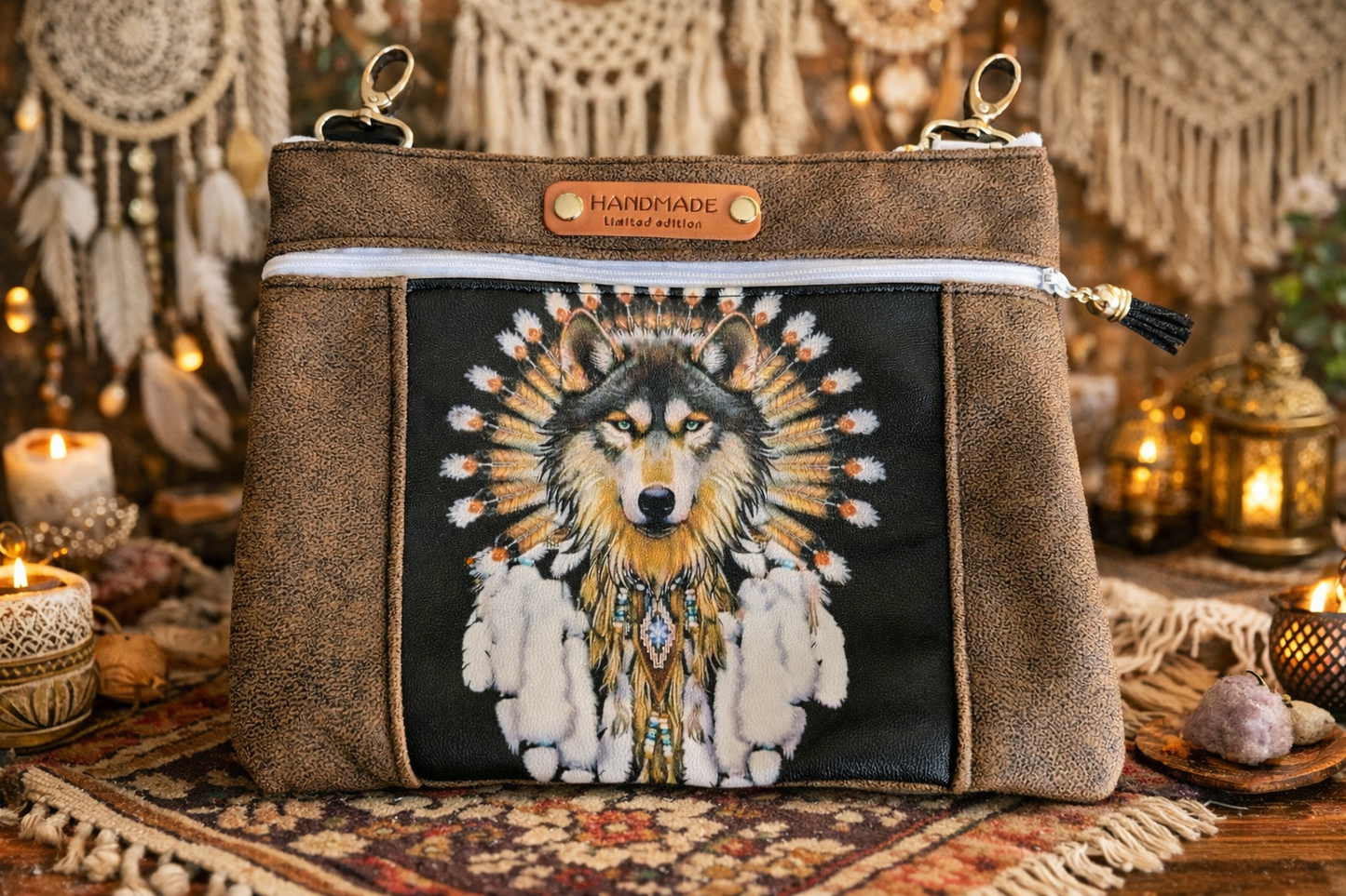 Mini pochette Loup