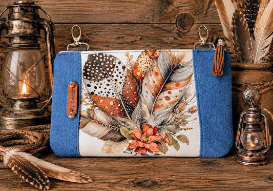 Mini pochettes plumes coffee
