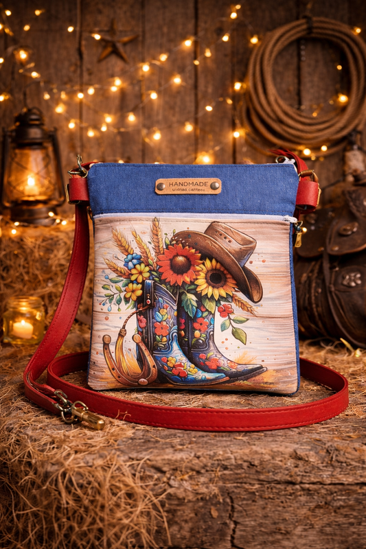 Pochette Nomade Bottes et fleurs