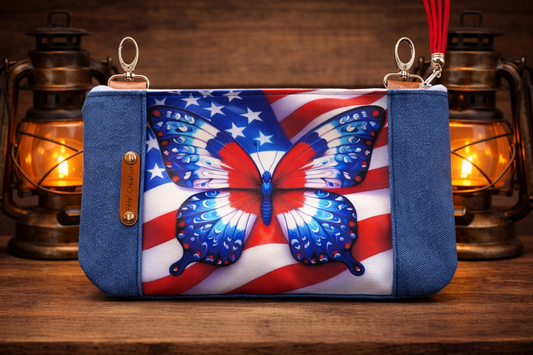 Mini pochette papillon américain