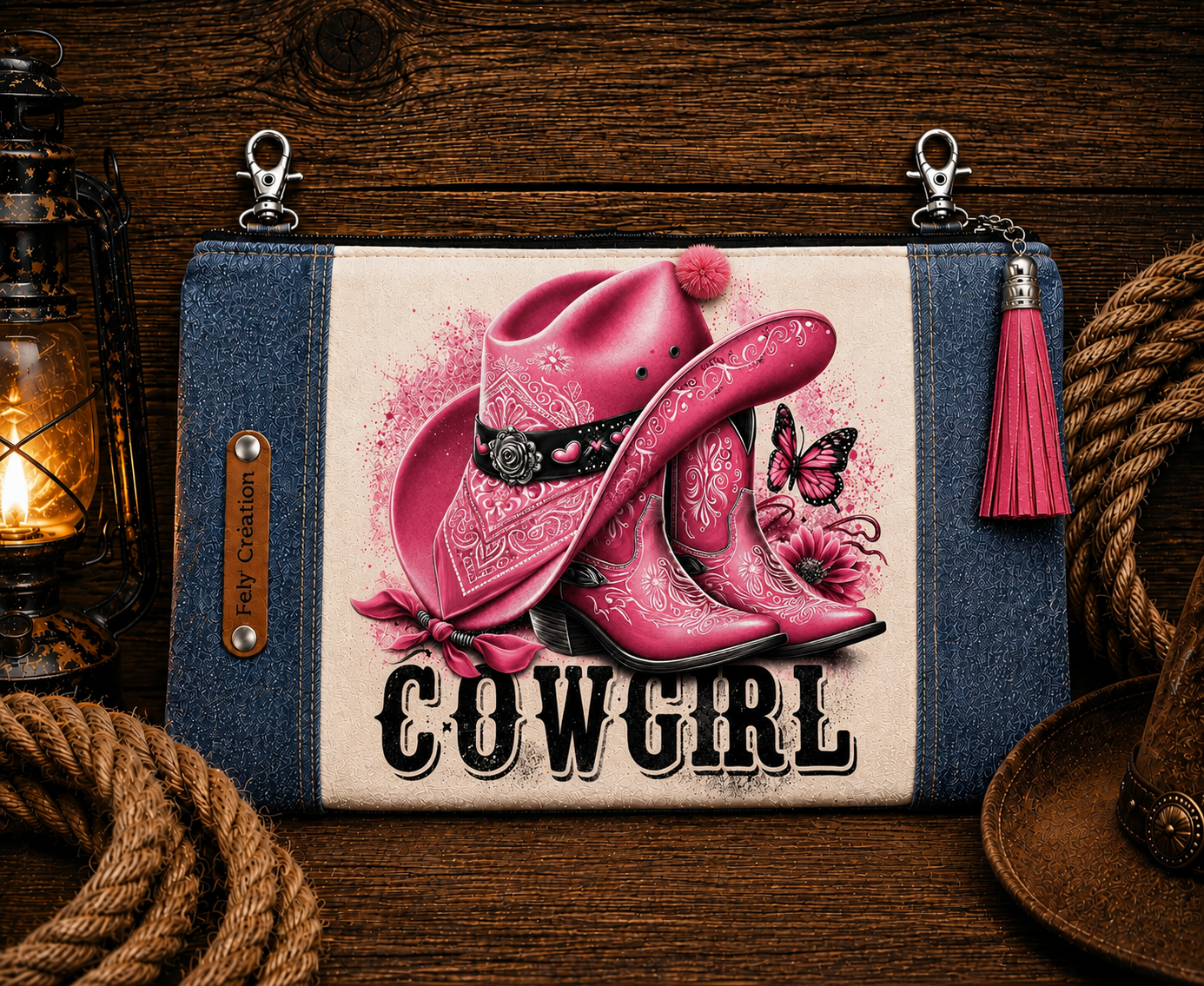 Mini pochette Cowgirl Rose