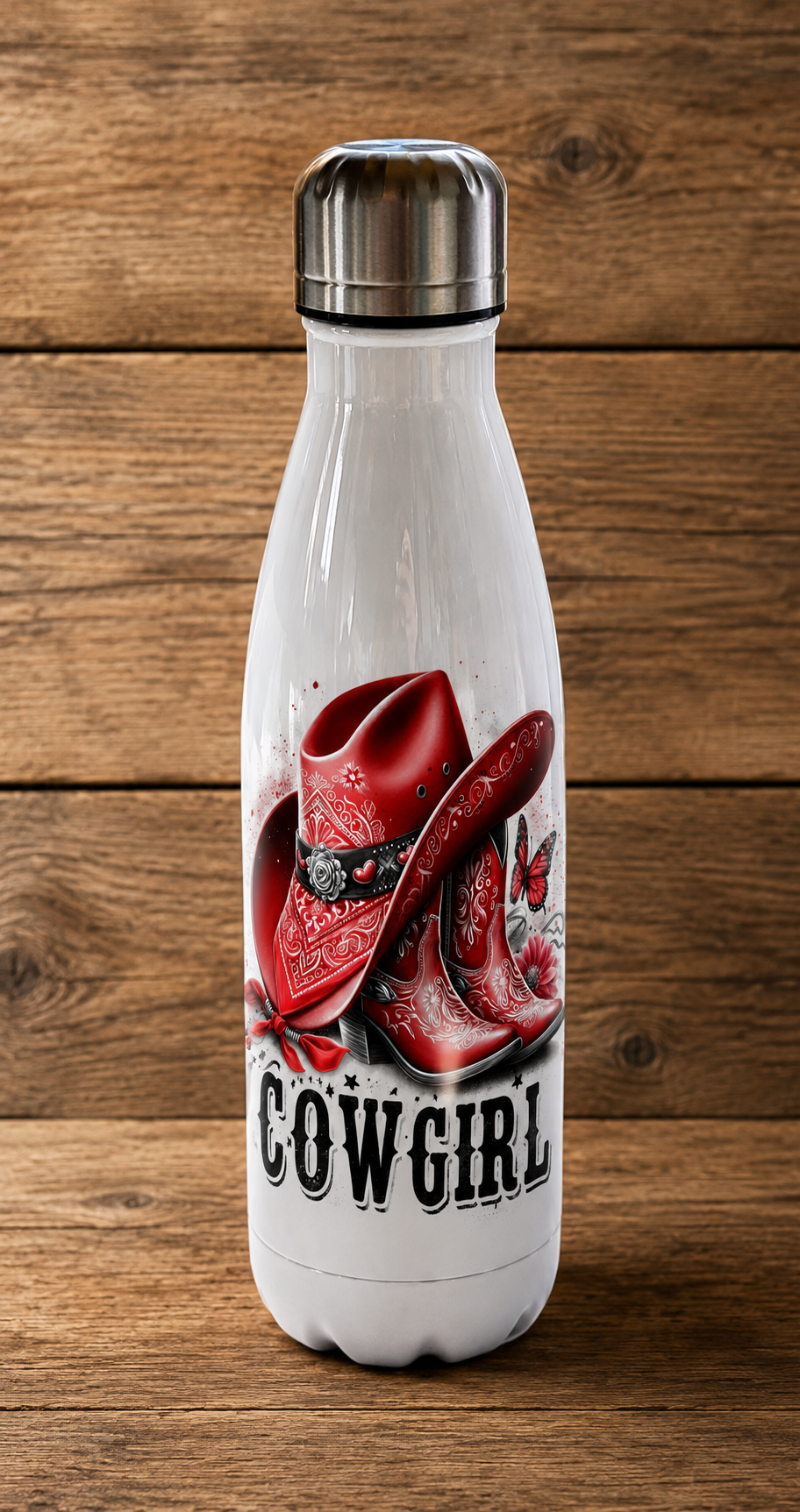 Gourde isotherme 400ml   botte Cowgirl