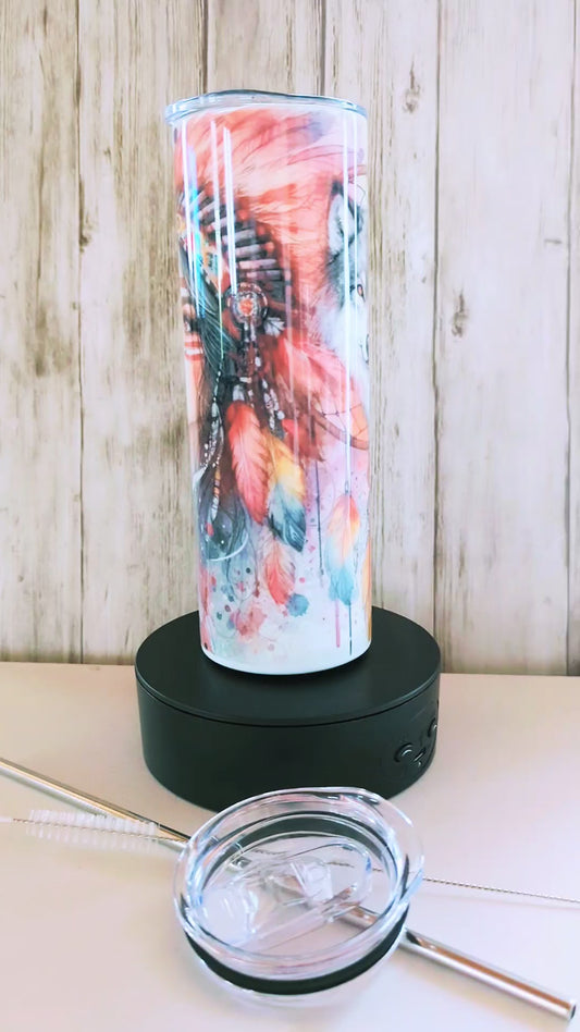 Gourde Indienne et le loup